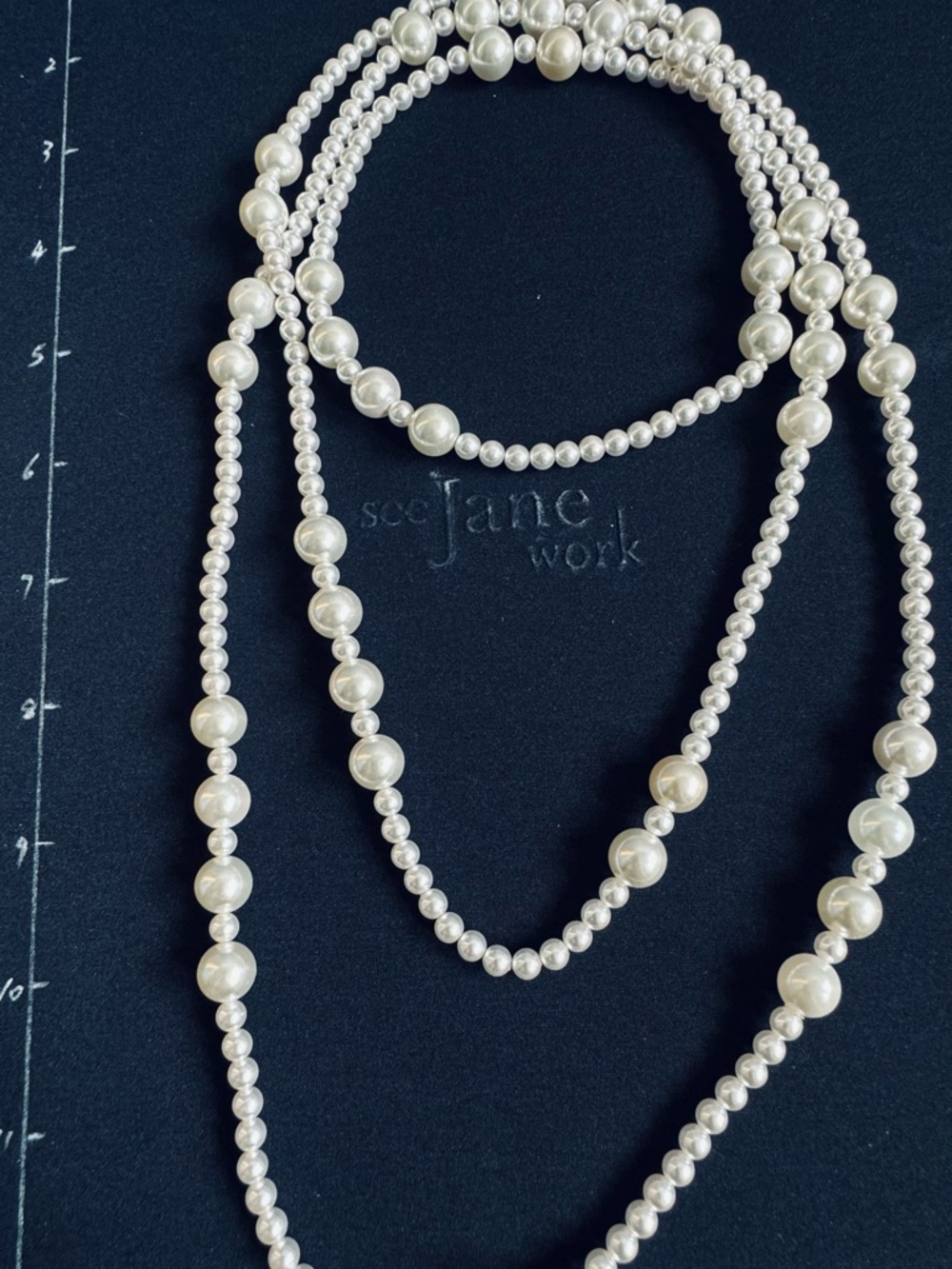 Pearl-Style Layered Necklace in White - Picture 6 of 6